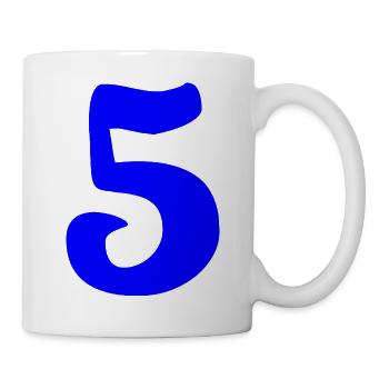 5. ANNIVERSARY. 5 YEARS. 5th ANNIVERSARY - Mug - white - Right