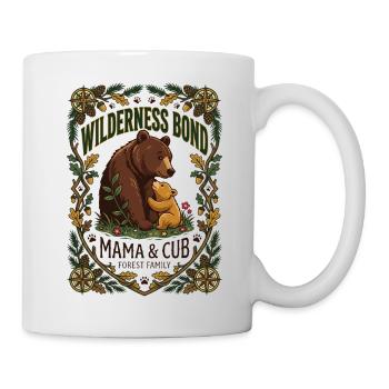 Maman Ours et Petit - Mug blanc - blanc - Droite
