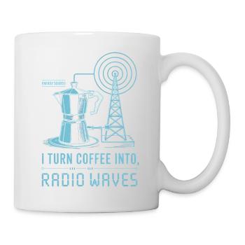 Du café aux ondes radio - Mug blanc - blanc - Droite