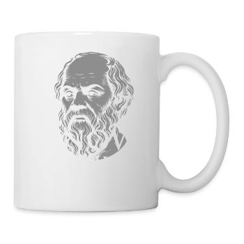 Ne sait rien, Socrate - Mug blanc - blanc - Droite