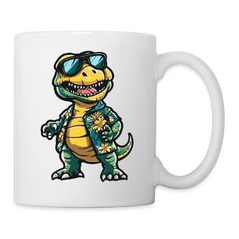 Dinosaur T-Rex Comic Holiday - Mug - white - Right