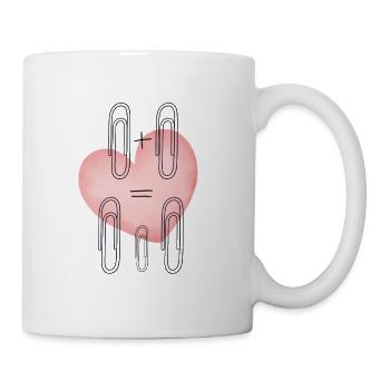 Heart Clasps Watercolor Style Family with Heart - Mug - white - Right