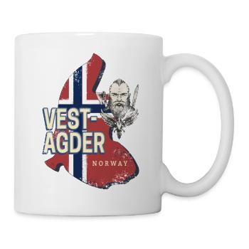 Vest-Agder Province in Norway Map Souvenir - Mug - white - Right