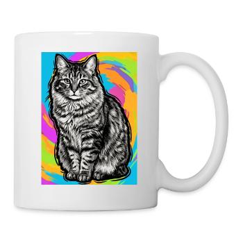 Katze - Tasse - Weiß - Rechts