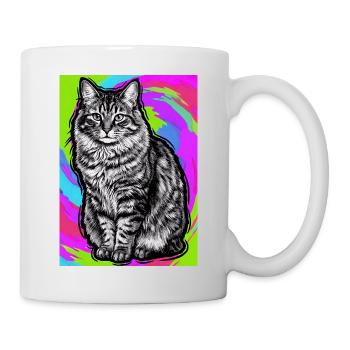 Katze - Tasse - Weiß - Rechts