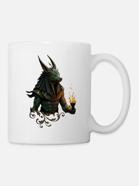 Drachen-Ägyptischer Feuerpriester - Tasse - Weiß