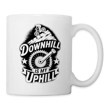 Mountainbike Downhill MTB Riding Radsport Action - Tasse - Weiß - Rechts
