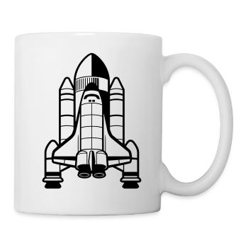Space Shuttle der 60er Jahre - Tasse - Weiß - Rechts