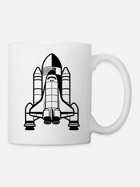 Space Shuttle der 60er Jahre - Tasse - Weiß