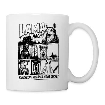Lama Horror Szene Comic Grusel Design - Tasse - Weiß - Rechts