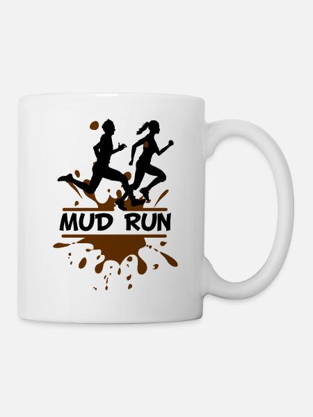 Mud Run Duo – Modder Runners - Tasse - Weiß