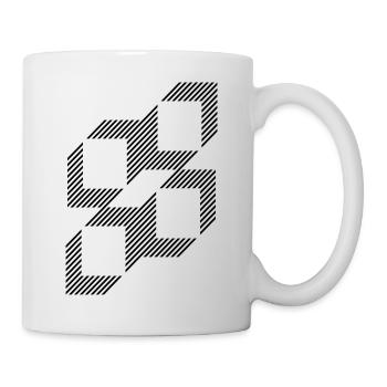 Conception des carrés à partir de lignes - Mug blanc - blanc - Droite