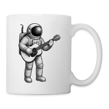 Astronauten-Gitarren-Skizze - Tasse - Weiß - Rechts