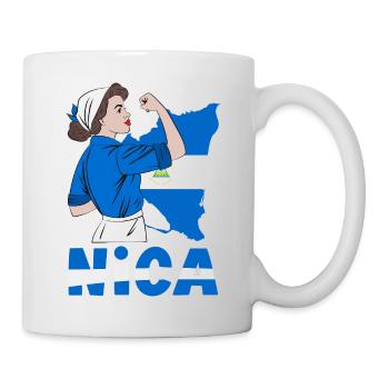 Fierté et Foyer du drapeau du Nicaragua - Mug blanc - blanc - Droite