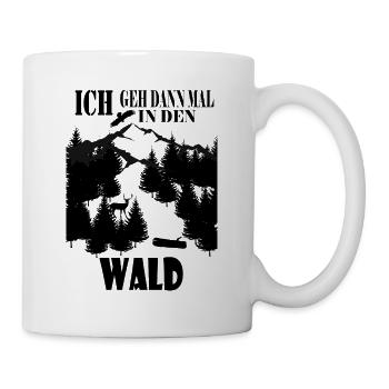 Alpen-Gipfel Silhouette - Tasse - Weiß - Rechts