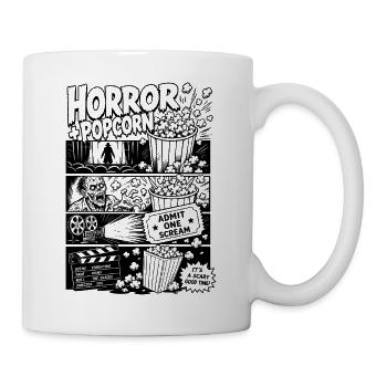 Horror Plus Popcorn Retro - Mug - white - Right