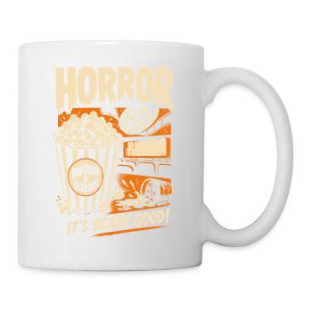 Popcorn And Screams Horror - Tasse - Weiß - Rechts
