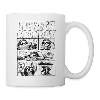 I Hate Monday Sloth Comic - Mug - white - Right