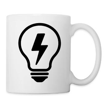 Creative Idea T-Shirt – Elektrische Glühbirne - Tasse - Weiß - Rechts