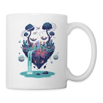 Île flottante : Danse de la nature au pays des rêves - Mug blanc - blanc - Droite
