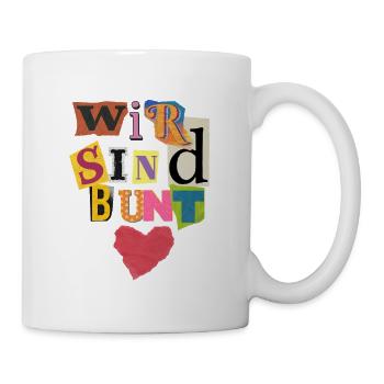 Wir sind bunt Collage Herz - Tasse - Weiß - Rechts