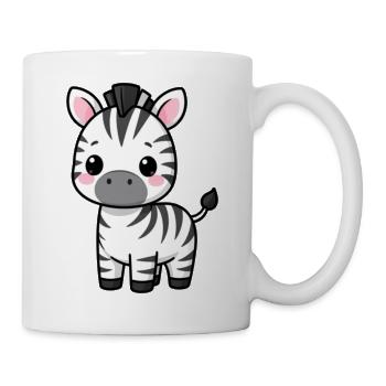 Niedliches kawaii Zebra Geschenk  - Tasse - Weiß - Rechts