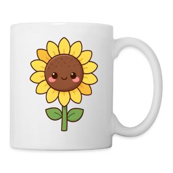 Fleur jaune Kawaii Fleur de Tournesol - Mug blanc - blanc - Droite