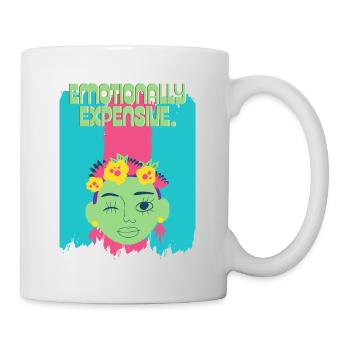 Floral Wreath Portrait Neo-Pop - Mug - white - Right