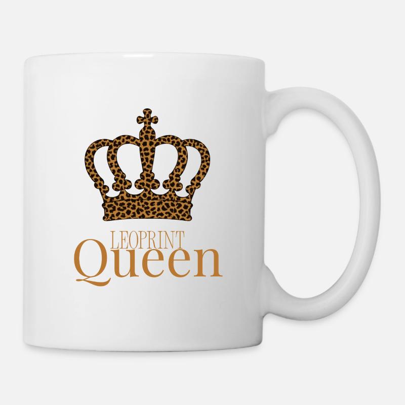 Couronne de Reine Léoimprimée - Mug blanc - blanc