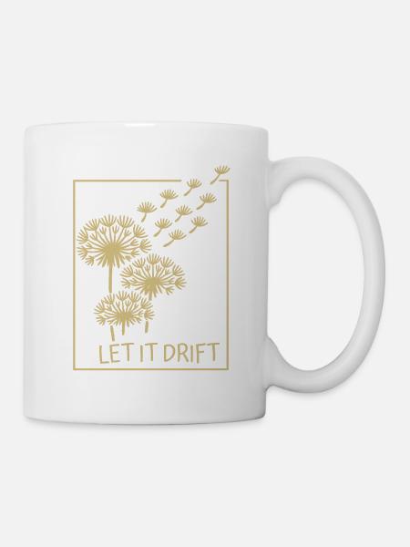 Goldene Löwenzahn - Tasse - Weiß
