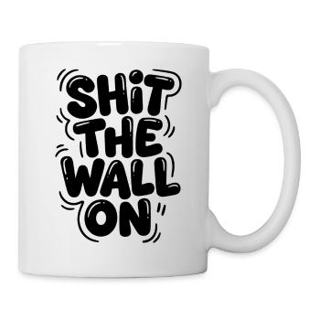 Arrête le mur - Mug blanc - blanc - Droite