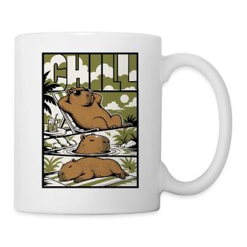 Chill Capybara Relax Design - Mug blanc - blanc - Droite