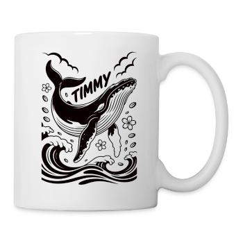 Timmy der Wal  - Tasse - Weiß - Rechts