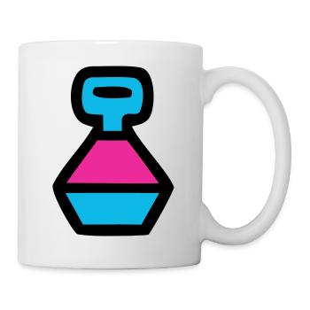  Retro Trinkflasche 90er Pop Art - Tasse - Weiß - Rechts