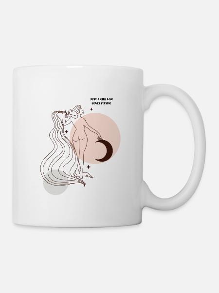 Nachtmond Tänzerin - Tasse - Weiß