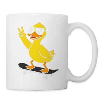 Duck Skateboard Sunglasses Vibe - Tasse - Weiß - Rechts