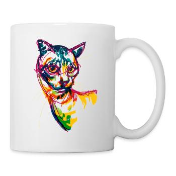 Neon Cat - Mug - white - Right
