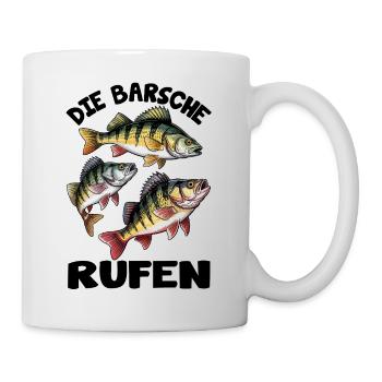 Die Barsche rufen - Tasse - Weiß - Rechts