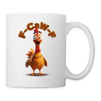 Dessin animé F-Can-F du Coq | Poulet, photos drôles - Mug blanc - blanc - Droite