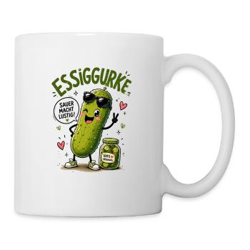Essiggurke mit Stil - Tasse - Weiß - Rechts
