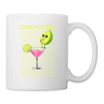 Neon-Limonade Cocktail Cartoon - Tasse - Weiß - Rechts