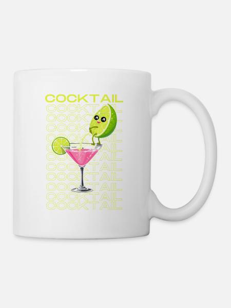 Neon-Limonade Cocktail Cartoon - Tasse - Weiß