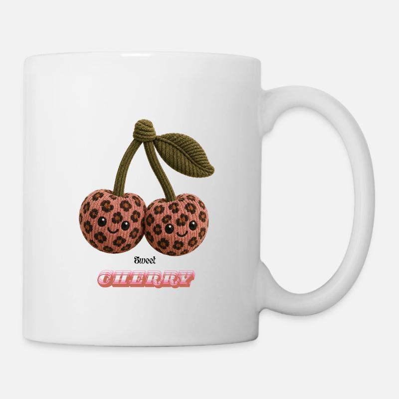 Leopard Cherries Cuddle Duo - Mug - white