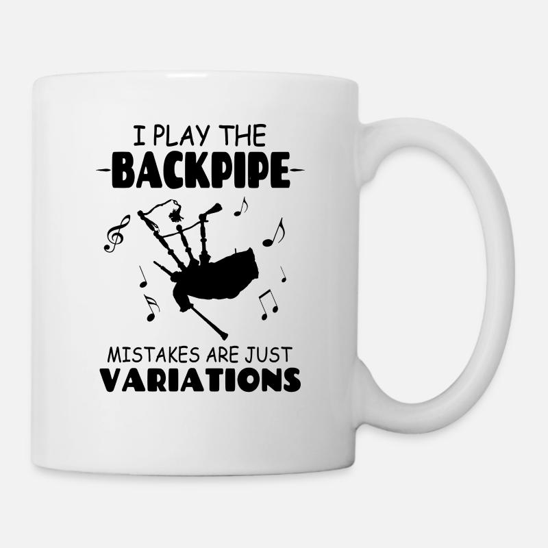 Je joue le backpipe, les erreurs ne sont que des variations - Mug blanc - blanc