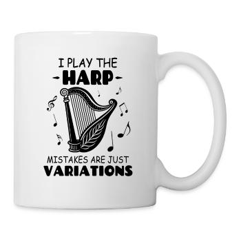 Ich spiele The Harp Fehler sind nur Variationen - Tasse - Weiß - Rechts