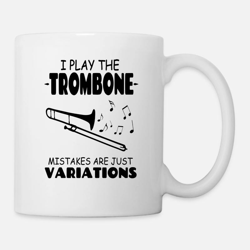 Je joue du trombone, les erreurs ne sont que des variations - Mug blanc - blanc