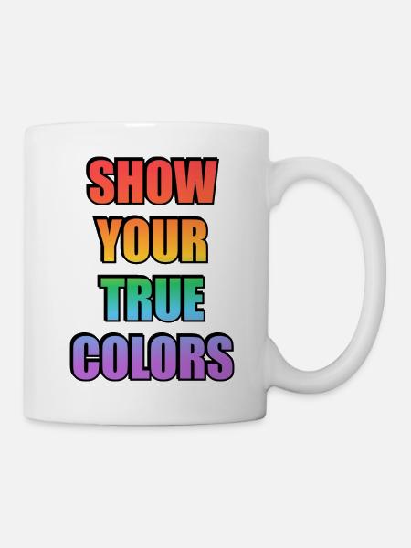 Zeig dein wahres Gesicht - Tasse - Weiß