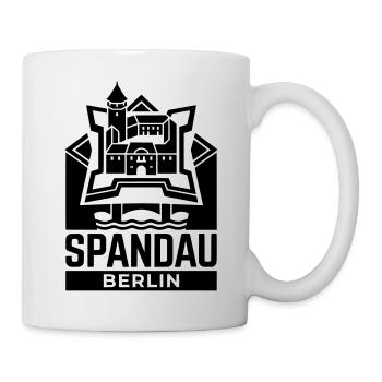 Berlin Spandau Zitadelle Silhouette Wahrzeichen - Tasse - Weiß - Rechts