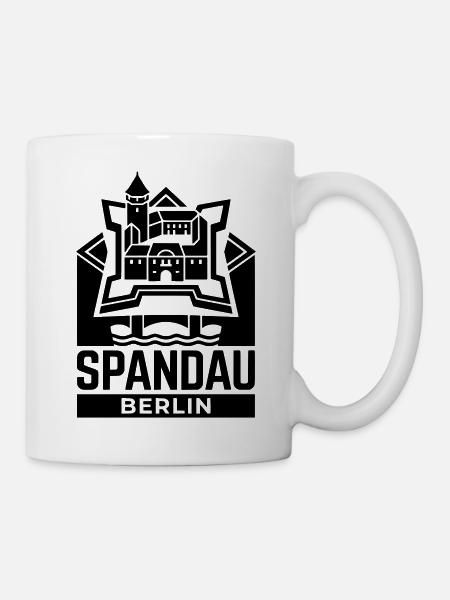 Berlin Spandau Zitadelle Silhouette Wahrzeichen - Tasse - Weiß