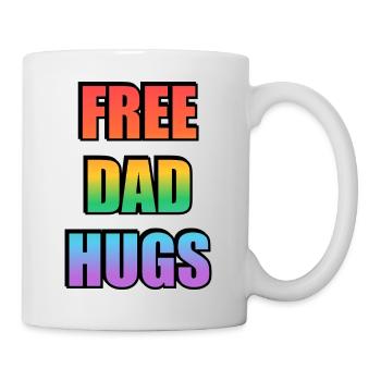 Papa libre fait des câlins arc-en-ciel pour la fierté LGBT - Mug blanc - blanc - Droite